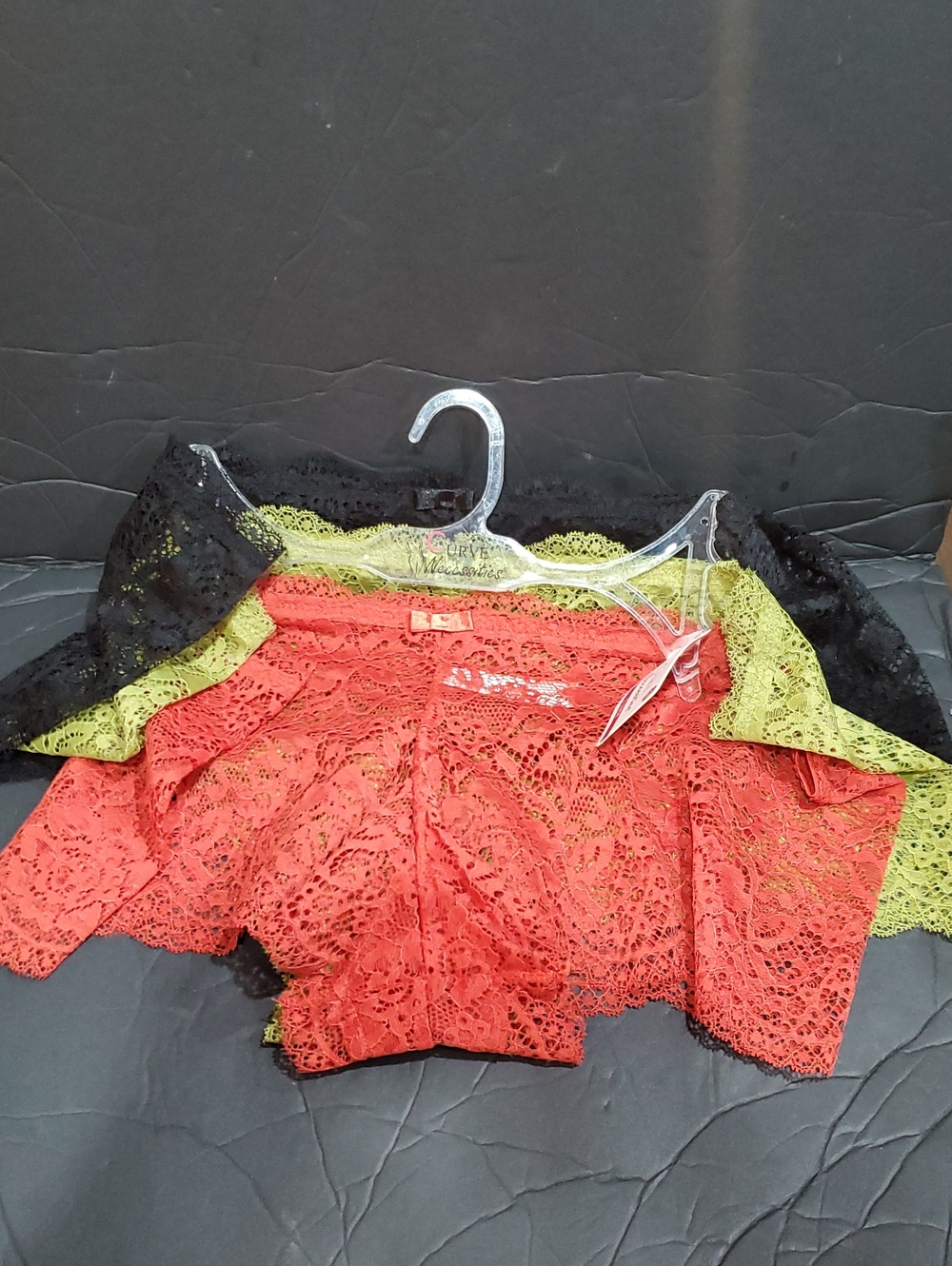 3pack plus size red, green, black all lace boyshorts panties size 3X brand new